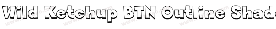 Wild Ketchup BTN Outline Shadow字体转换